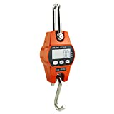 Outmate Digital Crane Scale 300kg/660lbs 200kg/440lbs with LED Handheld Mini Hanging Scale for Garage Farm Hunting Fishing Etc(300kg/Plastic Shell/Orange)