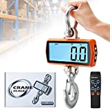 NEWTRY 1000kg/2200lb Wireless Electronic Digital Crane Scale Heavy Duty Industrial Hanging Scale with Remote Control (Orange, 1000kg/2200lb)