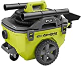 Ryobi 18-Volt ONE+ 6 Gal. Cordless Wet/Dry Vacuum (Bare-Tool) with Hose, Crevice Tool, Floor Nozzle and Extension Wand Battery NOT Included