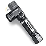 Flashlight, NICRON N7 600 Lumens Tactical Flashlight, 90 Degree Mini Flashlight Ip65 Waterproof Led Flashlight 4 Modes- Best High Lumens are for Camping, Outdoor, Hiking （Not Including Batteries）Gift
