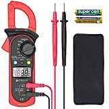 Etekcity Digital Clamp Meter Multimeter AC Current and AC/DC Voltage Tester with Amp, Volt, Ohm, Continuity, Diode and Resistance Test, Auto-Ranging, Red, MSR-C600