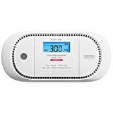 X-Sense Carbon Monoxide Detector Alarm with Digital LCD Display, 10-Year Battery Operated CO Alarm Detector with Peak Value Memory, XC01
