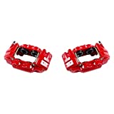 Callahan CCK11987 [2] FRONT Performance Grade Red Powder Coated Caliper Assembly Pair Set
