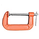 Edward Tools Heavy Duty Steel 8' C Clamp - Iron Alloy - Versatile Clamp for Brake, parts assembly, fastening, welding, woodwork, metal work, auto - T rotary handle - Thicker Screw