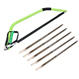 AB Tools 24' Heavy Duty Bow Saw Wood Logs Trees Branches Finger Guard + 6 Blades