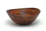 Lipper International Cherry Finished Wavy Rim Serving Bowl for Fruits or Salads, Matte, Large, 13' x 12.5' x 5', Single Bowl