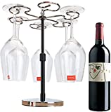 Wine Glass Rack Countertop, Countertop Wine Glass Holder, Freestanding Wine Glass Holder Countertop, Wine Glass Drying Rack, Wine Glass Stand for Living Room (Silver)