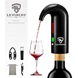 LEVINCHY Electric Wine Aerator Pourer, Automatic Wine Decanter，One-Touch Wine Oxidizer, Multi-Smart Automatic Filter Wine Dispenser, Black