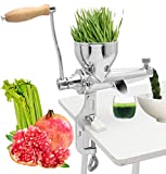 Moongiantgo Manual Wheatgrass Juicer Extractor Stainless Steel Manual Juicer for Juicing Wheat Grass Celery Kale Spinach Parsley Pomegranate Apple Grapes Fruit Vegetable (Classic Style)