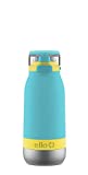 Ello Emma Vacuum Insulated Stainless Steel Kids Water Bottle with Anti-Microbial Straw, 14oz, Sky
