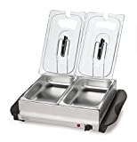 BETTY CROCKER RA39978 Stainless Steel Buffet Server with Warming Tray, Multicolor