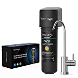 Waterdrop 10UB Under Sink Drinking Water Filtration System, NSF/ANSI 42 Certified, with Dedicated Brushed Nickel Faucet, 8000 Gallons to Reduce Chlorine, Heavy Metals, USA Tech