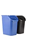 Rubbermaid 9.4G Undercounter Wastebasket 2 Pack, Blue and Black for Dual Stream Waste and Recycling