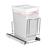 Pull Out Trash Can Under Cabinet- Pullout Shelf for Garbage Bin- Adjustable, Heavy Duty Metal, with 5 Year Limited Warranty- Roll-Out Sliding Rack for Waste Can(Not Included), for Under Kitchen Sink/Panty, Chrome