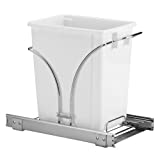 Household Essentials C29537-1 Under Cabinet Single Sliding Trash Can Caddy, 5-Gallon, Chrome