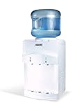 Igloo IWCTT353CRHWH Countertop Water Cooler Dispenser; Top-Loading; Room Temperature - Cold & Hot, Holds 3 & 5 Gallon Bottles, Child Safety Lock, Perfect For Homes, Kitchens, Offices, Dorms, White