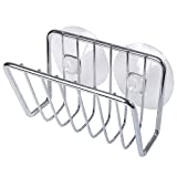 Toplife Kitchen Sink Suction Holder for Sponges, Scrubbers, Soap (Silver)