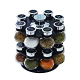 Kamenstein Ellington Revolving Tower with Free Spice Refills for 5 Years, 16-Jar, Clear