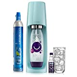 SodaStream Sparkling Water Maker Limited Edition Bundle (Icy Blue) Fizzi Kit With bubly Drops, 1 Liter