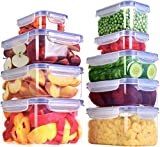 Utopia Kitchen 18 Pieces Plastic Food Containers set (9 Containers and 9 Lids) Food Storage Containers with Airtight Lids - Reusable & Leftover Food Lunch Boxes - Leak Proof,Freezer & Microwave Safe