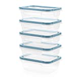Snapware | Total Solution Clear Plasticware Set for Food Storage | 3-Cup Containers with Lids, 10 Pieces | Airtight, Leak-Proof Lids | Limited Lifetime Warranty | BPA Free