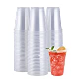 100 Pack 16OZ Clear Plastic Cups, Cold Party Drinking Cups, Clear Disposable Cups Fruit/Ice Cream/Cupcake/Iced Cold Drinks