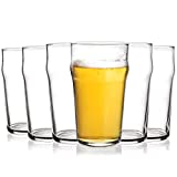 Jucoan 6 Pack 20 oz British Beer Glass Pint Glass, English Classic Pub Beer Glass, Traditional Craft Beer Glasses for Men Home Bar