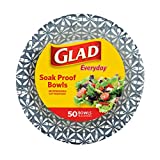 Glad 16 oz Paper Bowls With Daisy Design | Disposable Paper Bowls for Parties and Picnics Daisy Print | Microwave Safe Disposable Paper Bowls for Everyday Use, 16 Oz