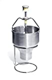 New Star Foodservice 37470 Commercial Grade Stainless Steel 18/8 Pancake Dispenser with Stand, Silver