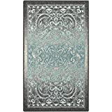 Maples Rugs Pelham Vintage Kitchen Rugs Non Skid Accent Area Carpet [Made in USA], 2'6 x 3'10, Grey/Blue, Model:AG4055402