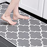 Roiboty Kitchen Mat Anti-Fatigue Kitchen Rug Cushioned Floor Mat, 17.3'x29.5', Waterproof & Non-Slip Kitchen Mats and Rugs, Comfort Standing Mat for Kitchen Floor, Laundry, Office, Sink, Desk, Gray
