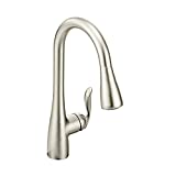 Moen 7594SRS Arbor One-Handle Pulldown Kitchen Faucet Featuring Power Boost and Reflex, Spot Resist Stainless