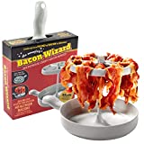 Microwave Bacon Cooker - The Amazing Bacon Wizard Cooks up to 1LB of Bacon At Once - Fat Drops Off for Healthier, Crispier Bacon Every time
