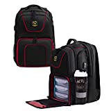 519 Fitness Meal Prep Backpack,Insulated Cooler Lunch Backpack with Computer Compartment,Hiking Picnic Cooler Rucksack For Men and Women,3 Meal Containers,2 Ice Packs and Protein Shaker(black)