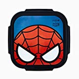 Yoobi x Marvel Spider-Man Bento Box + Ice Pack– 3 Compartment Bento Lunch Box – Dishwasher & Microwave Safe Marvel Lunch Container for Kids & Adults – BPA & PVC Free, Leakproof