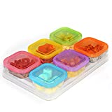 6 Pack small plastic food storage containers with lids small airtight containers, square school lunch containers for kids, leftover meal containers