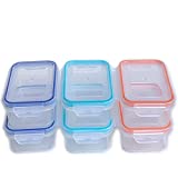 Snack Containers for Kids Meal Prep Containers Reusable BPA-Free Plastic 8 oz Adults Lunch Box Travel and School Small Fruit Food Storage Containers with Lids Airtight Snap Lock RV Freezer-Safe 6 Pack