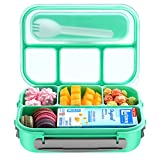 Lunch Box Kids,Bento Box Adult Lunch Box,Lunch Containers for Adults/Kids/Toddler,1300ML-4 Compartment Bento Lunch Box,Microwave & Dishwasher & Freezer Safe,BPA Fre (Green)
