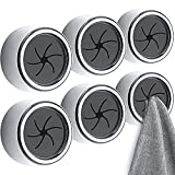 8 Pack Kitchen Towel Holder, Self Adhesive Wall Dish Towel Hook, Round Wall Mount Towel Holder for Bathroom, Kitchen and Home, Wall, Cabinet, Garage, No Drilling Required