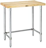 John Boos HNB01 Maple Top Work Table with Galvanized Steel Base and Bracing, 36' Long x 24' Wide x 1-3/4' Thick
