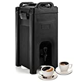 COSTWAY Insulated Iced and Hot Beverage Server/Dispenser, w/ Seamless Double Walled Shell, 5 Gallon Beverage Carrier, Food-grade LLDPE Material, w/ Spring Action Faucet, for Restaurant, and Drink Shop