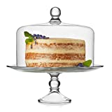 Libbey Selene Glass Cake Stand with Dome