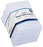 Flour Sack Kitchen Towels (White,12 Pack) 100% Cotton,28x28 Inch Cloth Napkin, Bread wrapper, Cheesecloth, Multi Purpose Kitchen Dish Towels,Bar Towels, Extremely Absorbent & Sturdy By Excellent Deals
