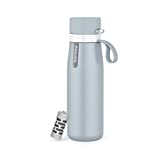 Philips GoZero Everyday Insulated Stainless Steel Filtered Water Bottle with Philips Everyday Water Filter, BPA Free, Purify Tap Water into Healthy Tastier Water Keep Drink Hot/Cold, 18.6 oz. Blue