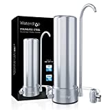 Waterdrop WD-CTF-01 Countertop Filter System, 5-Stage Stainless Steel Countertop Filter, 8000 Gallons Faucet Water Filter, Reduces Heavy Metals, Bad Taste and Up to 99% of Chlorine (1 Filter Included)