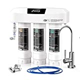 Frizzlife Under Sink Water Filter System with Brushed Nickel Faucet SP99-NEW, NSF 42&53 Certified 3-Stage 0.5 Micron Removes 99.99% Lead, Chlorine, Chloramine, Fluoride, Odor- Quick Change