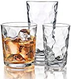 Drinking Glasses, 12 Piece Glass Cups Set. Includes 4 Highball Glasses(17 oz.) 4 Rocks Glasses(13 oz.) 4 Juice Glasses(7 oz.) By Home Essentials & Beyond. Ideal for Water, Juice, Beer, cocktail. Dishwasher Safe.