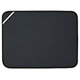 Envision Home 432801 Absorbent Reversible Microfiber Dish Drying Mat for Kitchen, X-Large, 18 Inch x 24 Inch, XL, Black
