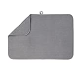 XXL Dish Mat 24' x 17' (Largest MAT) Microfiber Dish Drying Mat, Super Absorbent by Bellemain (Gray)