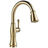 Delta Faucet Cassidy Gold Kitchen Faucet, Kitchen Faucets with Pull Down Sprayer, Kitchen Sink Faucet, Gold Faucet for Kitchen Sink with Magnetic Docking, Lumicoat Champagne Bronze 9197-CZ-PR-DST